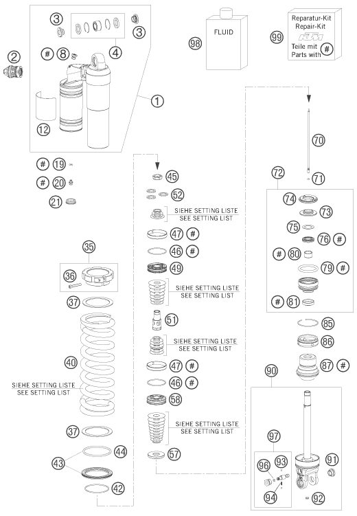 Náhled schématu SHOCK ABSORBER DISASSEMBLED