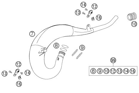 Náhled schématu EXHAUST SYSTEM