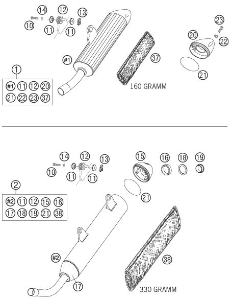 Náhled schématu EXHAUST SYSTEM