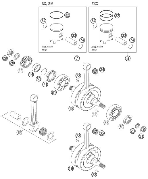 Náhled schématu CRANKSHAFT, PISTON