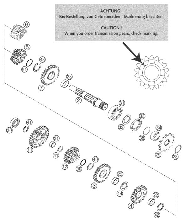 Náhled schématu TRANSMISSION II - COUNTERSHAFT