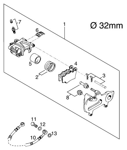 Náhled schématu REAR BRAKE CALIPER
