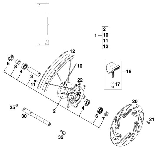 Náhled schématu FRONT WHEEL