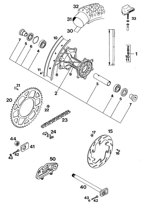 Náhled schématu REAR WHEEL