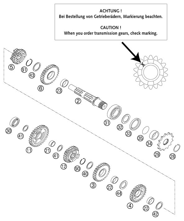Náhled schématu TRANSMISSION II - COUNTERSHAFT