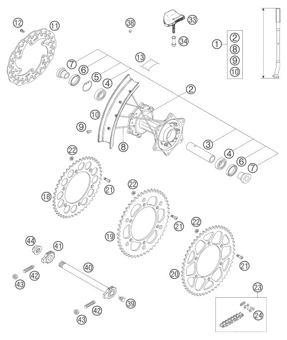 Náhled schématu REAR WHEEL