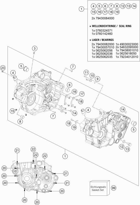 Náhled schématu ENGINE CASE