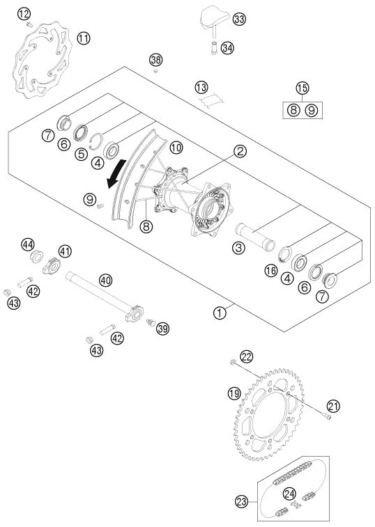 Náhled schématu REAR WHEEL