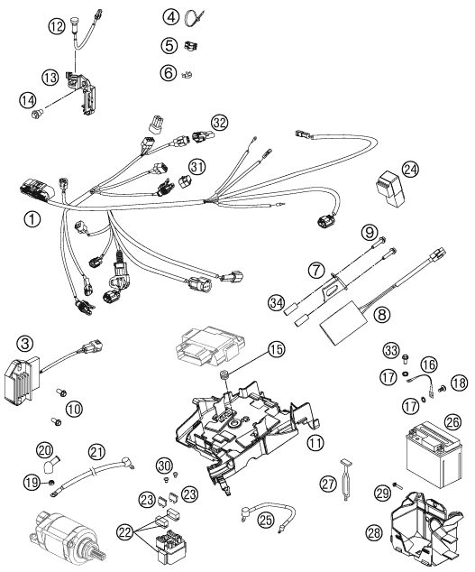 Náhled schématu WIRING HARNESS
