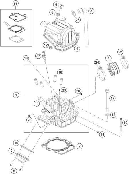 Náhled schématu CYLINDER HEAD