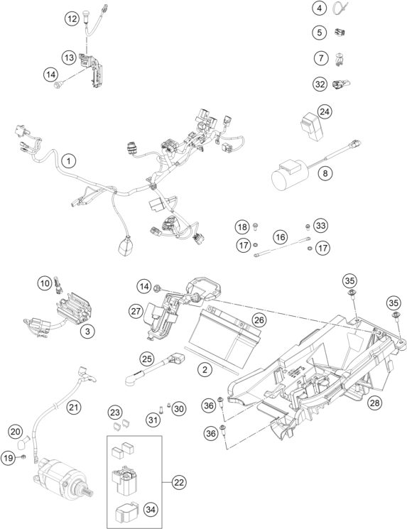 Náhled schématu WIRING HARNESS