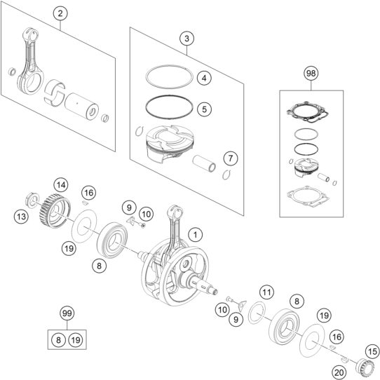 Náhled schématu CRANKSHAFT, PISTON