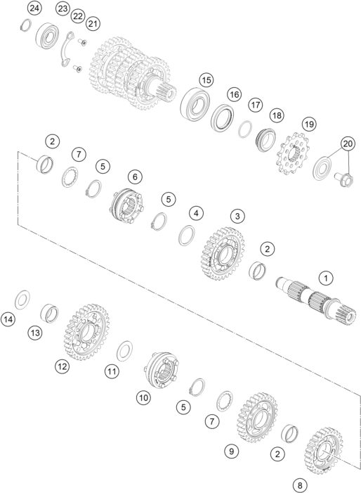 Náhled schématu TRANSMISSION II - COUNTERSHAFT