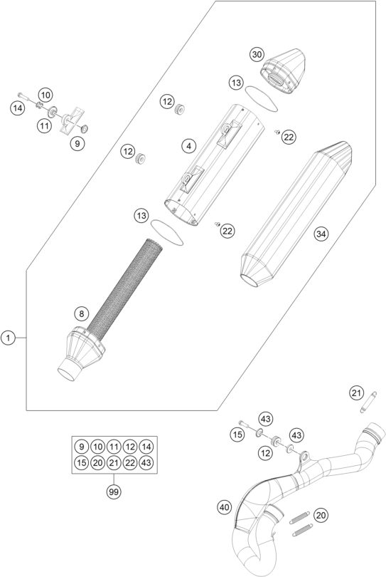 Náhled schématu EXHAUST SYSTEM