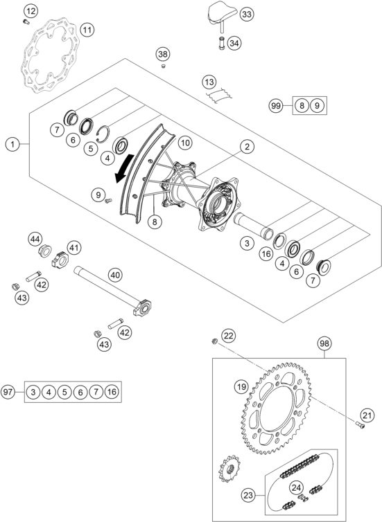 Náhled schématu REAR WHEEL