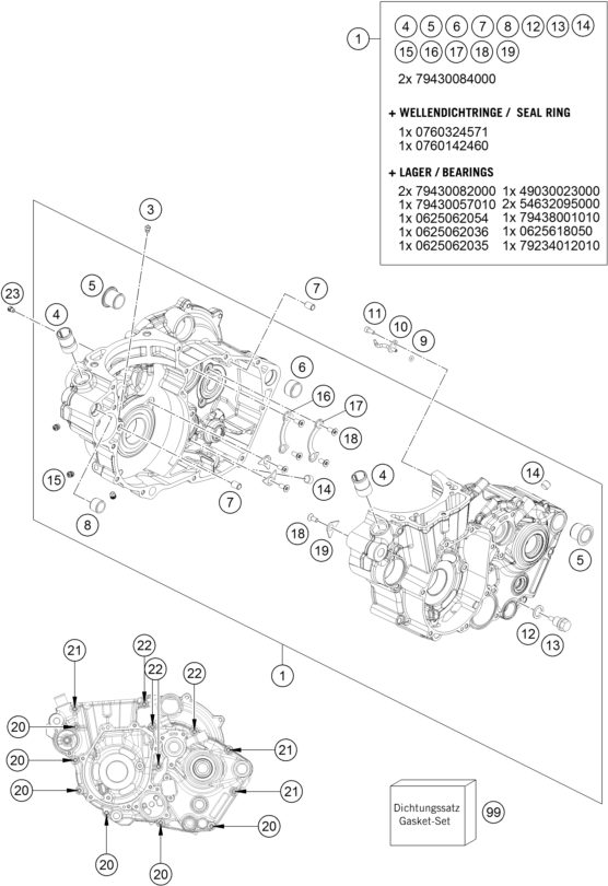 Náhled schématu ENGINE CASE