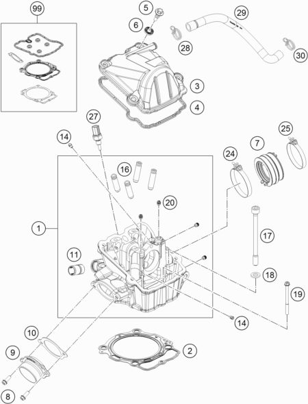 Náhled schématu CYLINDER HEAD