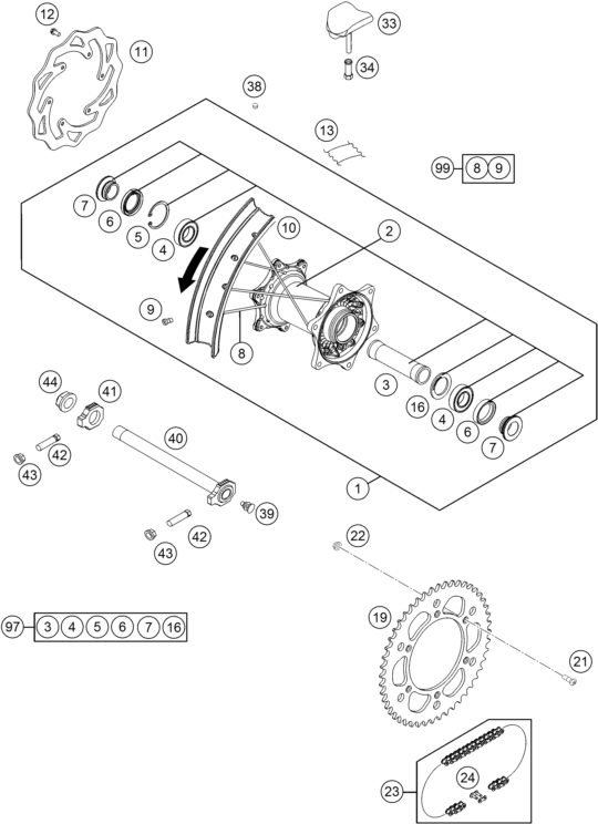 Náhled schématu REAR WHEEL