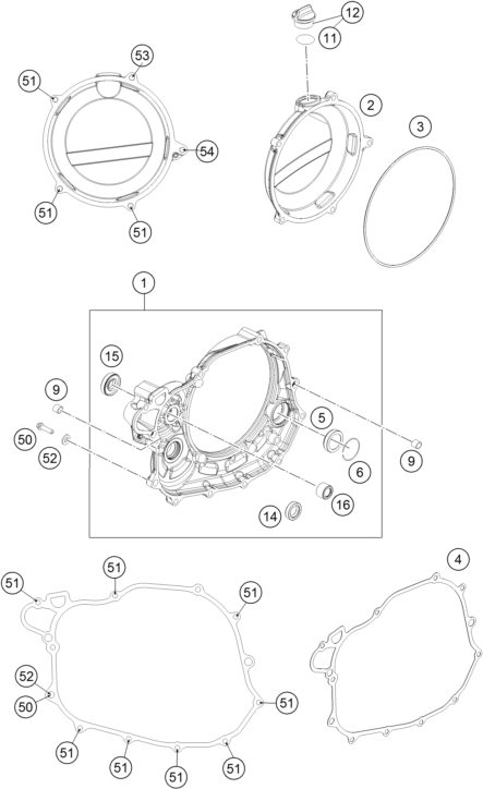 Náhled schématu CLUTCH COVER