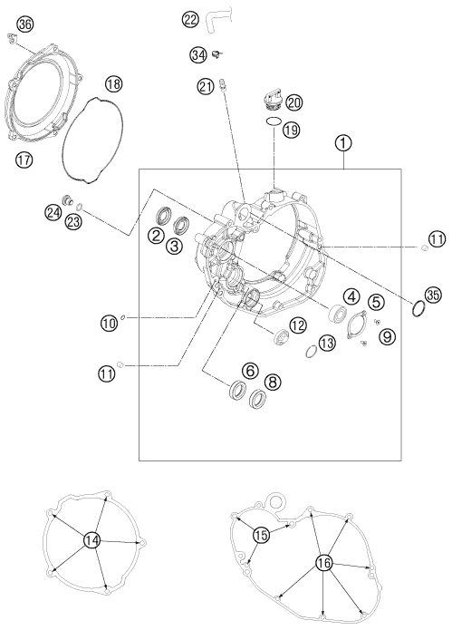 Náhled schématu CLUTCH COVER
