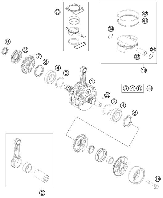 Náhled schématu CRANKSHAFT, PISTON