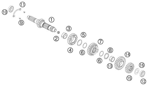 Náhled schématu TRANSMISSION I - MAIN SHAFT