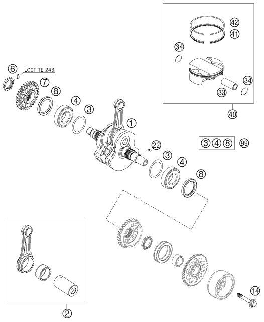 Náhled schématu CRANKSHAFT, PISTON