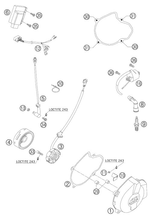Náhled schématu IGNITION SYSTEM