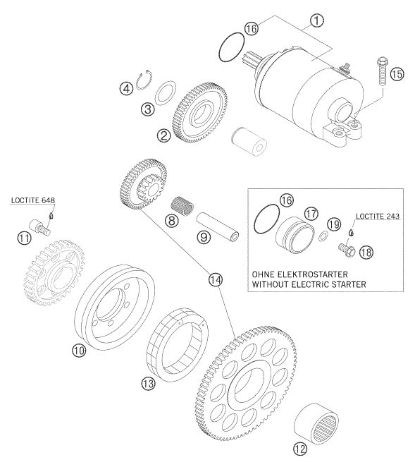 Náhled schématu ELECTRIC STARTER