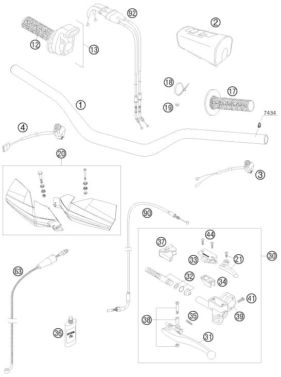 Náhled schématu HANDLEBAR, CONTROLS