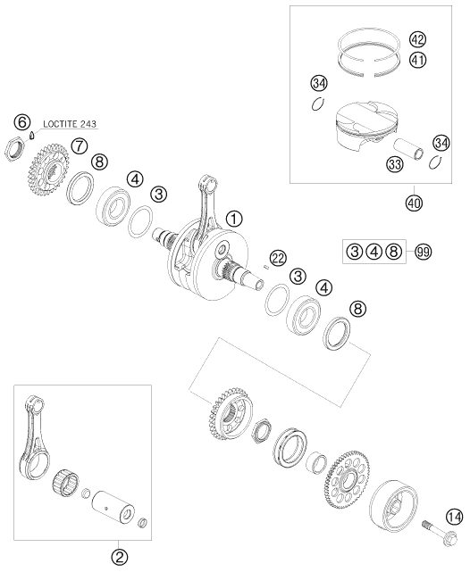 Náhled schématu CRANKSHAFT, PISTON