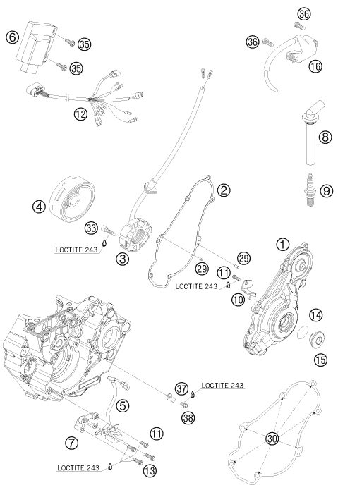 Náhled schématu IGNITION SYSTEM