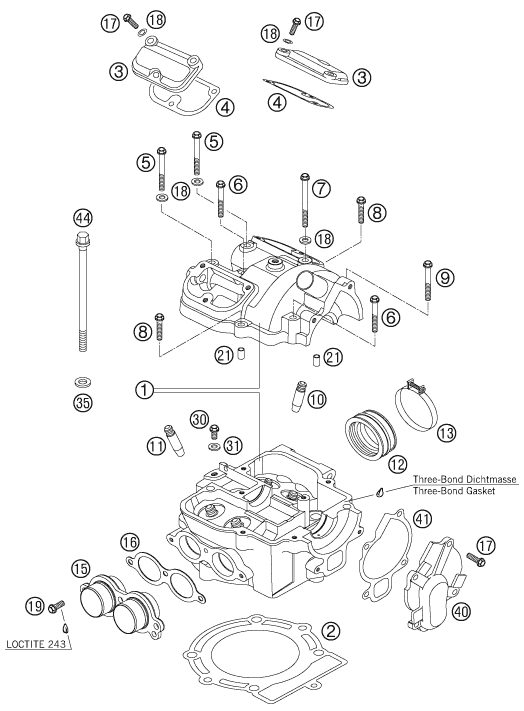 Náhled schématu CYLINDER HEAD