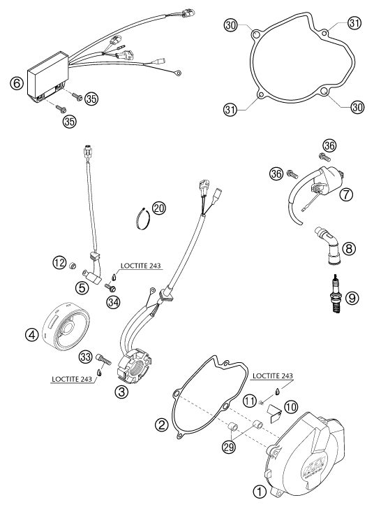 Náhled schématu IGNITION SYSTEM
