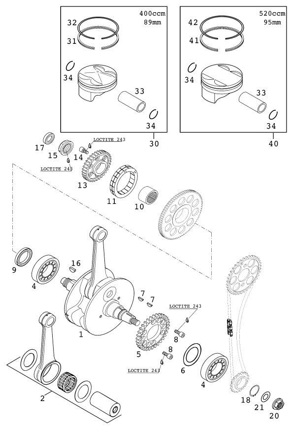 Náhled schématu CRANKSHAFT, PISTON