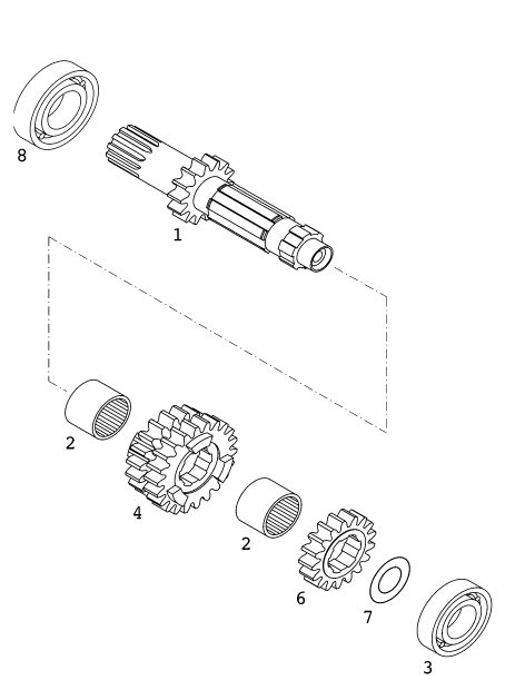 Náhled schématu TRANSMISSION I - MAIN SHAFT