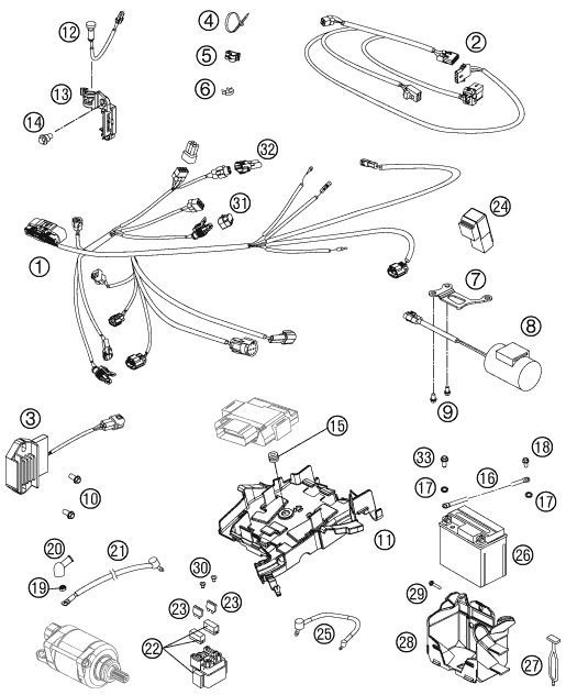 Náhled schématu WIRING HARNESS