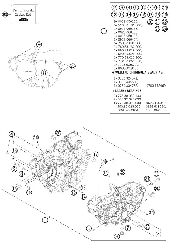 Náhled schématu ENGINE CASE