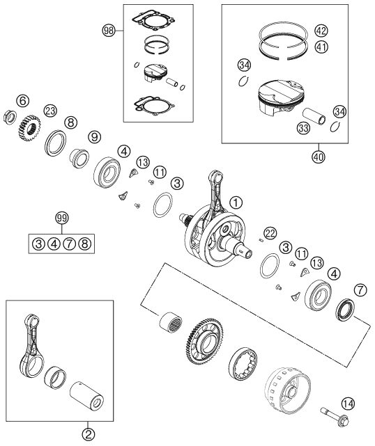 Náhled schématu CRANKSHAFT, PISTON