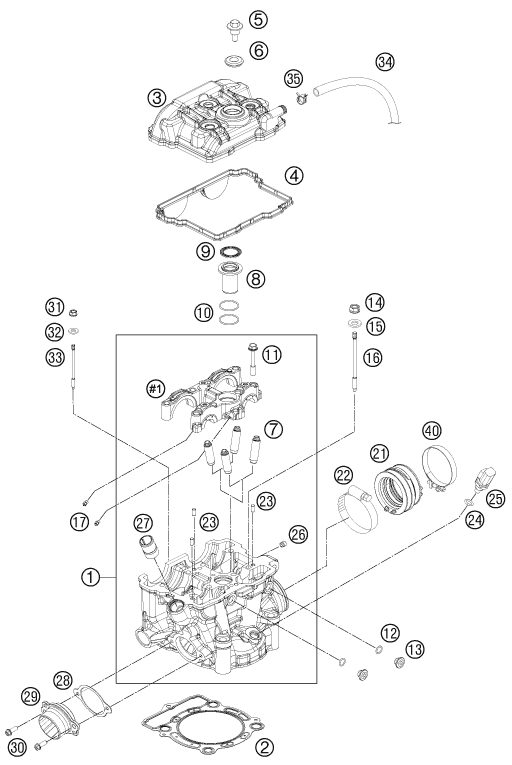 Náhled schématu CYLINDER HEAD