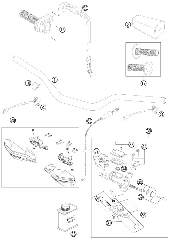Náhled schématu HANDLEBAR, CONTROLS