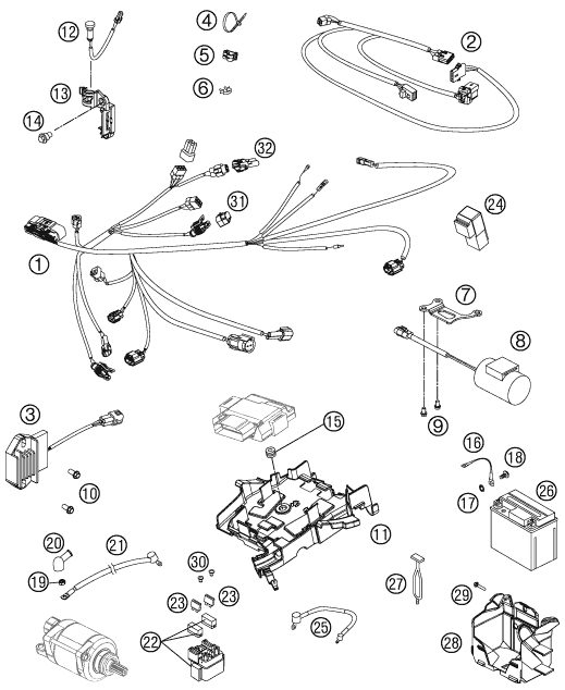Náhled schématu WIRING HARNESS