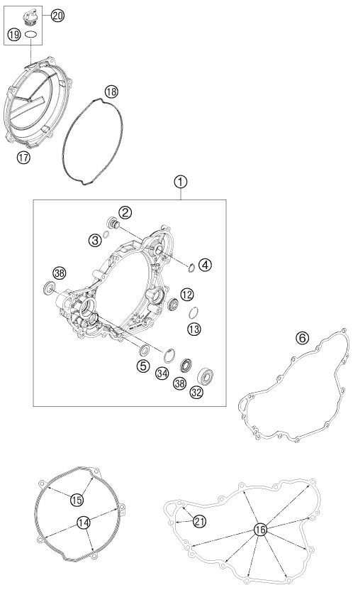 Náhled schématu CLUTCH COVER