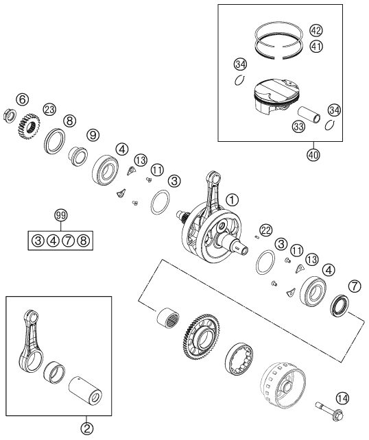 Náhled schématu CRANKSHAFT, PISTON