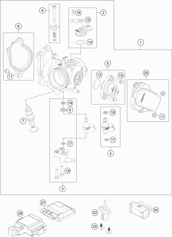 Náhled schématu THROTTLE BODY