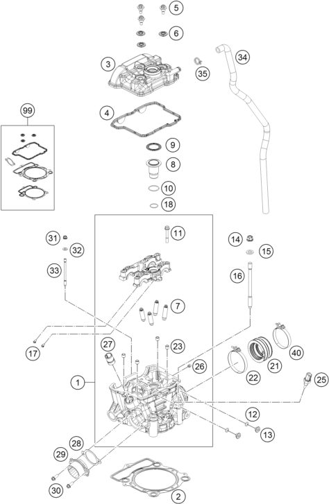 Náhled schématu CYLINDER HEAD