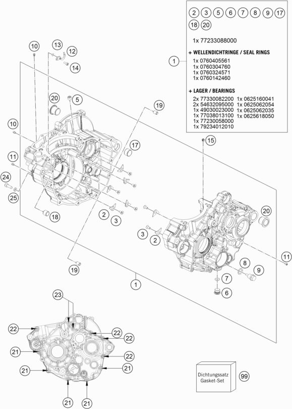 Náhled schématu ENGINE CASE