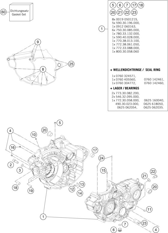 Náhled schématu ENGINE CASE