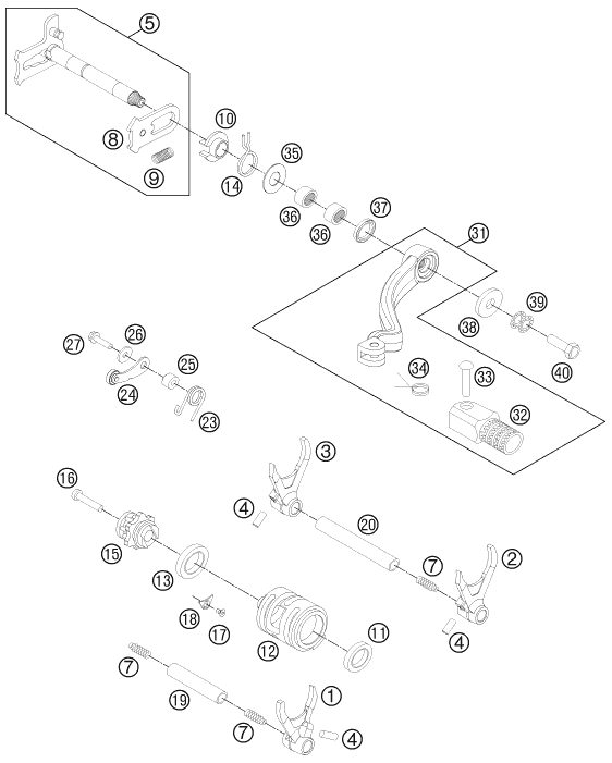 Náhled schématu SHIFTING MECHANISM