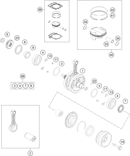 Náhled schématu CRANKSHAFT, PISTON